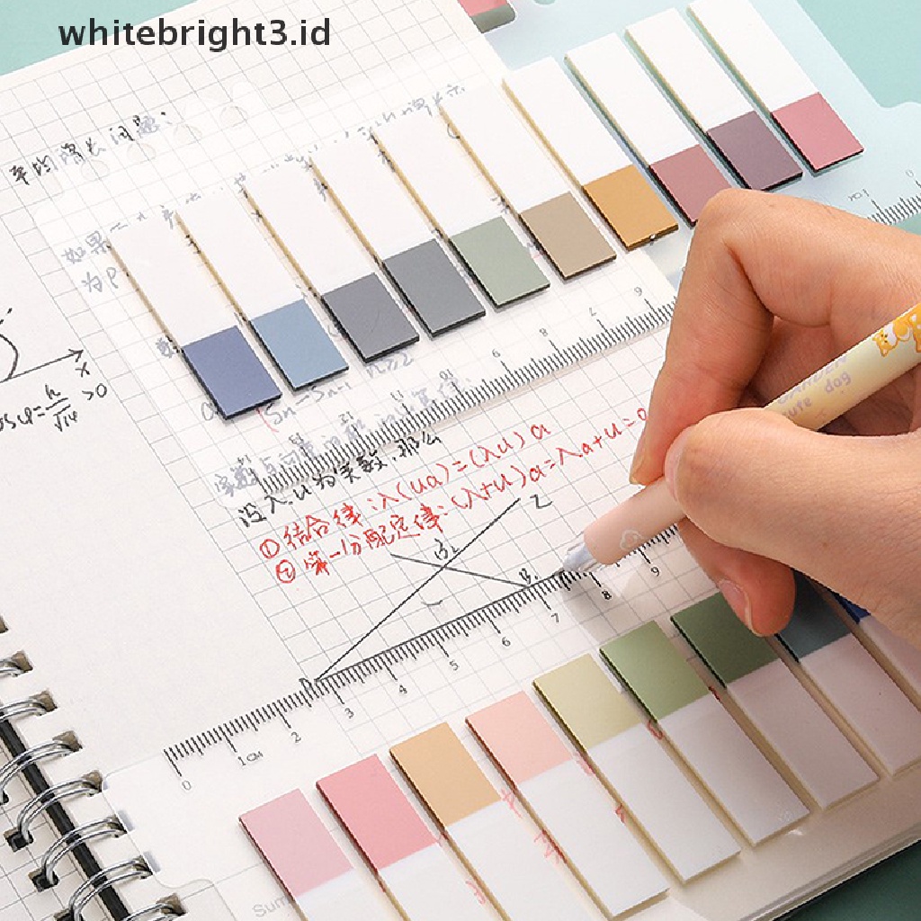 (whitebright3.id) 200 Lembar Sticky Notes / Memo Index Loose Leaf Untuk Sekolah / Kantor