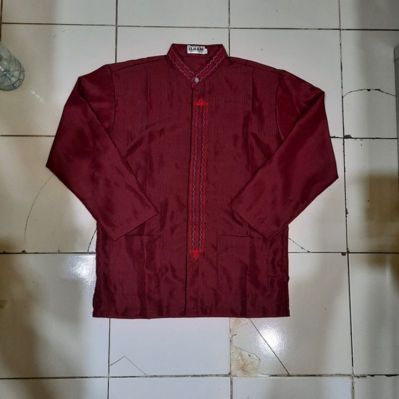 BAJU KOKO TAQWA DEWASA LENGAN PANJANG MURAHHHH-Merah