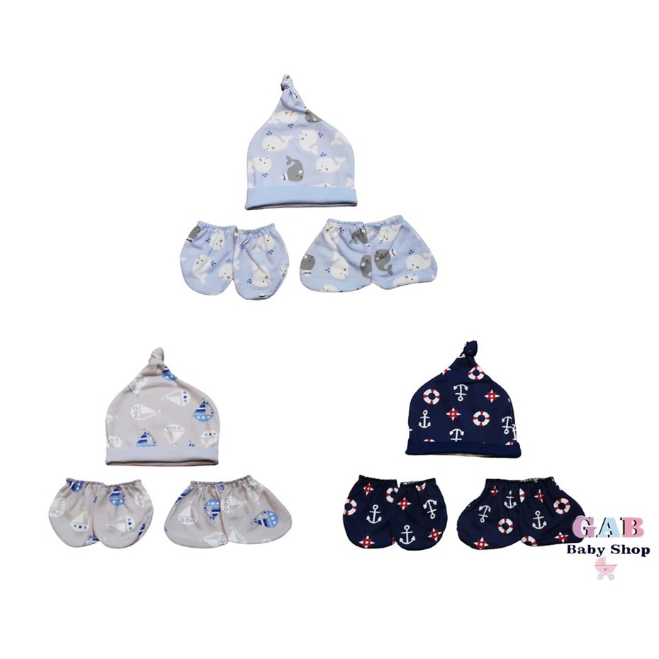 Set Topi Dan Sarung Tangan Kaki Bayi LITTLE OWL/ Perlengkapan Bayi Newborn