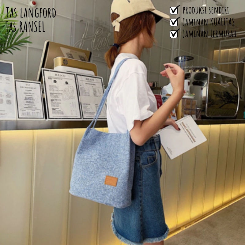 Tas Shoulder Messenger Bahu Korea Model Favorit Terbaru Murah Kekinian Bagus Waterproof Import Lokal Original Multifungsi Stylish Perempuan Wanita Cewek