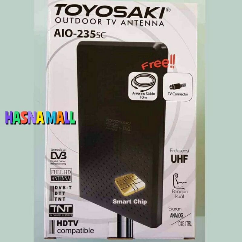 Antena Digital /Analog  Outdoor /Indoor Toyosaki Aio 235 SC bisa 2 TV