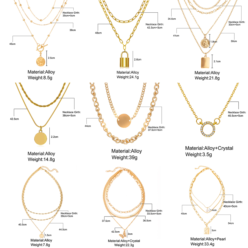 Kalung Rantai Klavikula Desain Bulan Hati Warna Emas Gaya Retro Korea Untuk Aksesoris Perhiasan