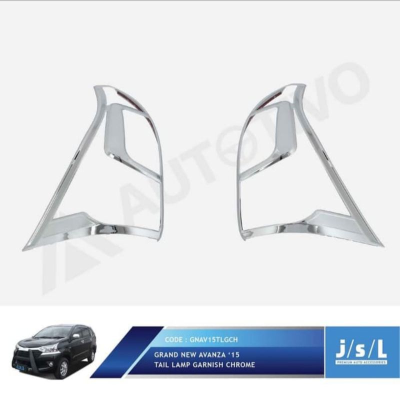 Garnish lampu belakang grand Avanza xenia/ tail lamp garnish chrome Carbon hitam  jsl