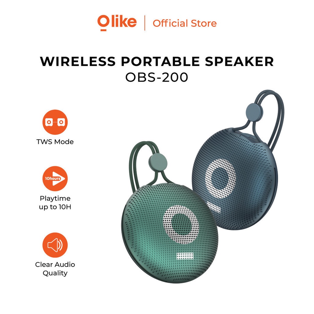 Olike Portable Wireless Bluetooth Speaker Radio TWS Mode PlayTime up to 10 hours Clear Audio Quality OBS-200