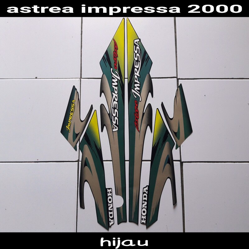 stiker motor astrea impressa 2000 hijau