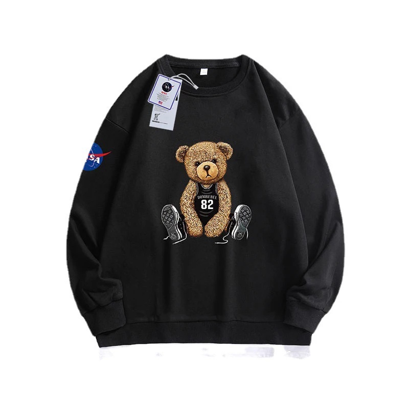 BEFAST - ZEC OOTD Wanita Sweater ANYA / FLEECE Sweater Oversize Dom Rebel Teddy Bear Sporty ( LD 116, PJ 60) / Swaater Motif Gambar / Sweater Remaja Kekiniaan / Terbaru 2022 / OOTD Wanita Trendy