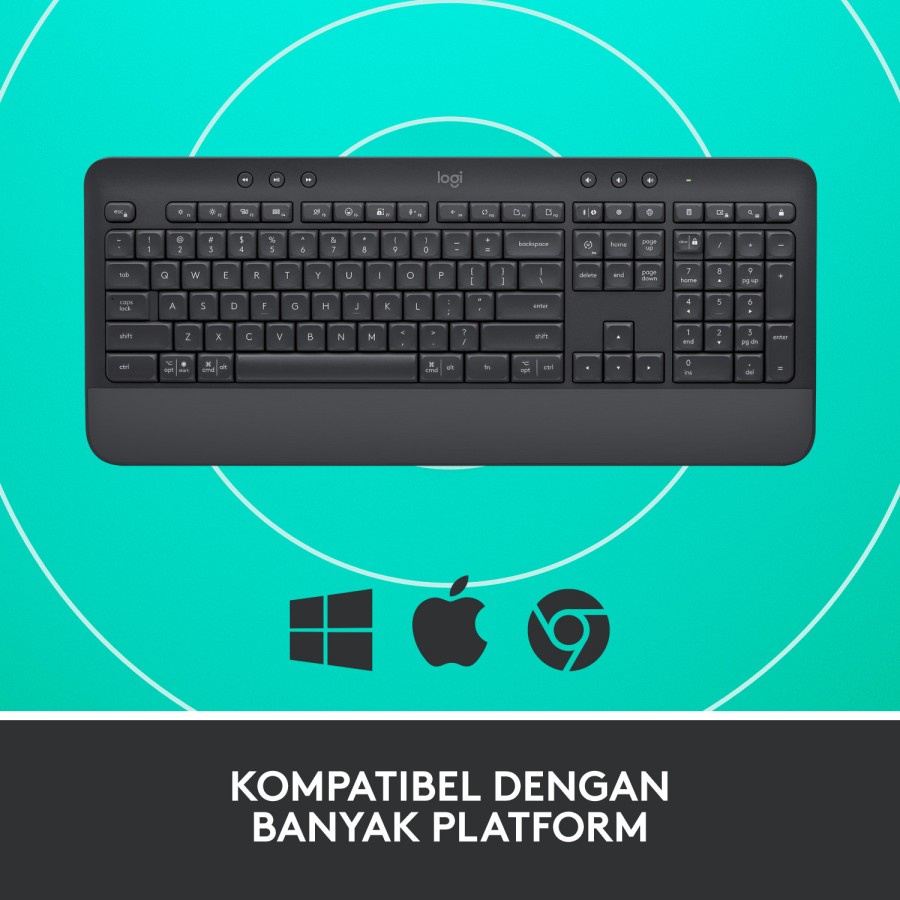 Logitech Signature K650 Keyboard Wireless Bluetooth Comfort Original Garansi Resmi