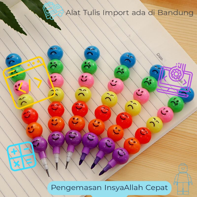 

(Sedia di Pulau Jawa) Pensil & Pensil Warna Emoticon - ST0194