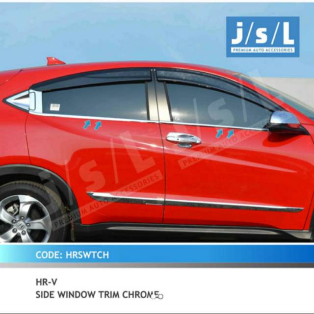 List kaca samping Honda HRV chrome/ side window trim chrome jsl