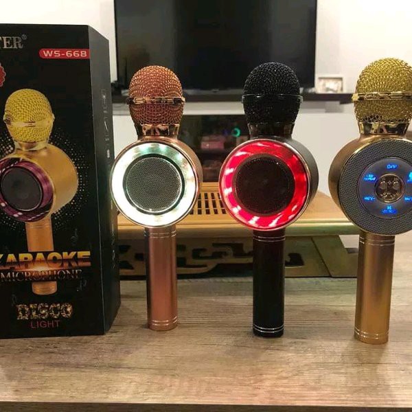Mic speaker Bluetooth smule karaoke HIFI WS-668 WSTER - Micropon Bluetooth speaker WS668 Smule NGEBA