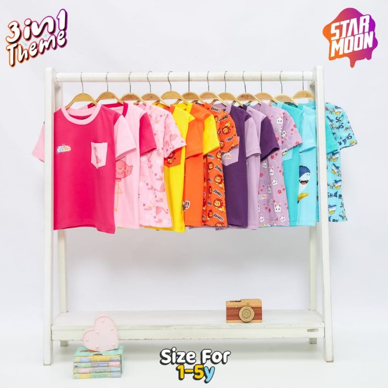 Kaos Anak Baby 3 in 1 Boy and Girl 1_5 (Dapat 3 Pcs)