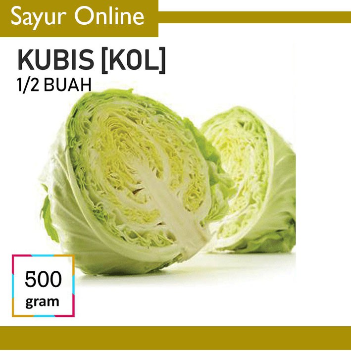 

[SayurOnline] KUBIS/KOL SAYUR [1/2 Buah, ±500g]