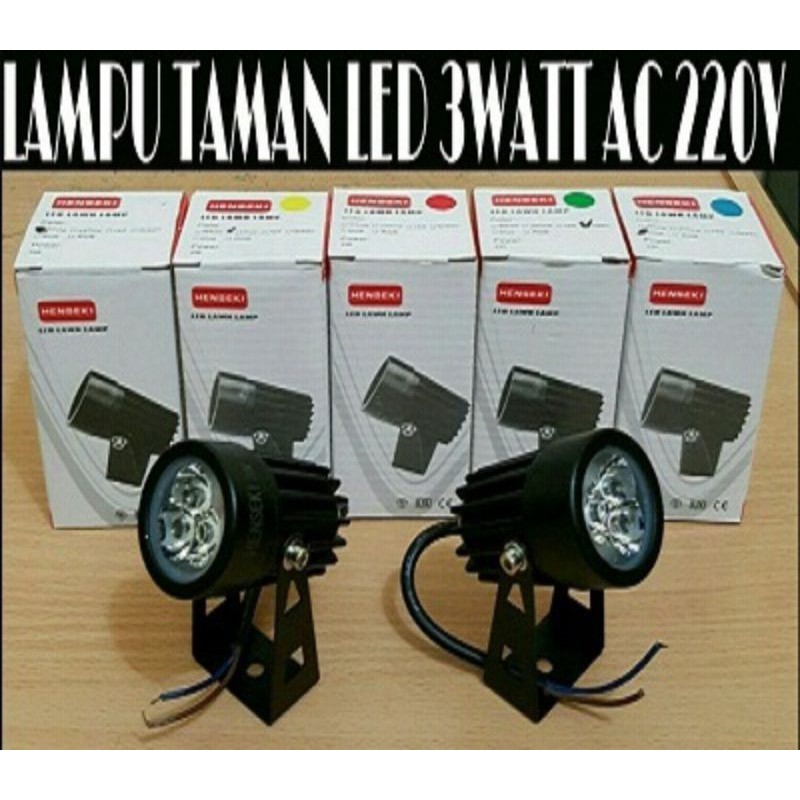 Lampu Sorot Taman LED 3 Watt HENSEKI AC 220V
