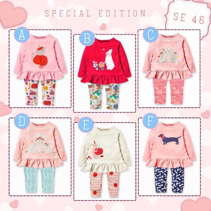 Setelena baju bayi anak perempuan import kualitas premium