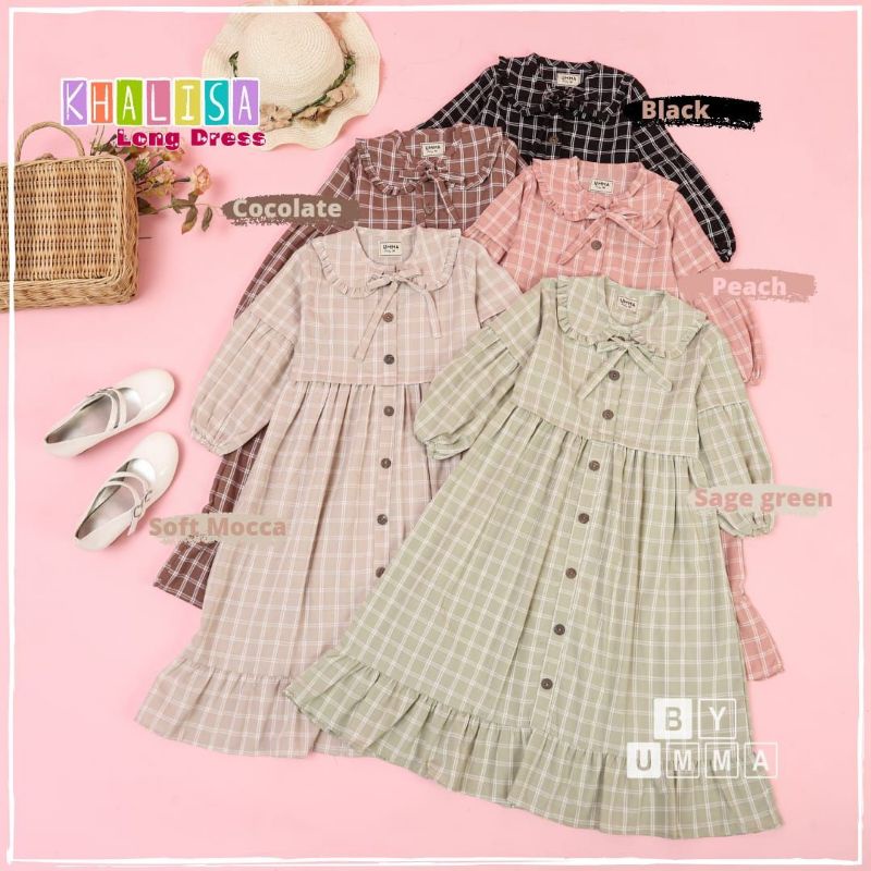 (RESTOK) Gamis Anak Dress KHALISA by UMMA DAILY