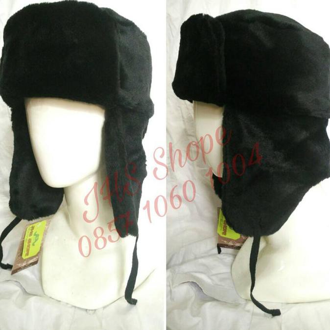 Topi full Bulu Ushanka Rusia