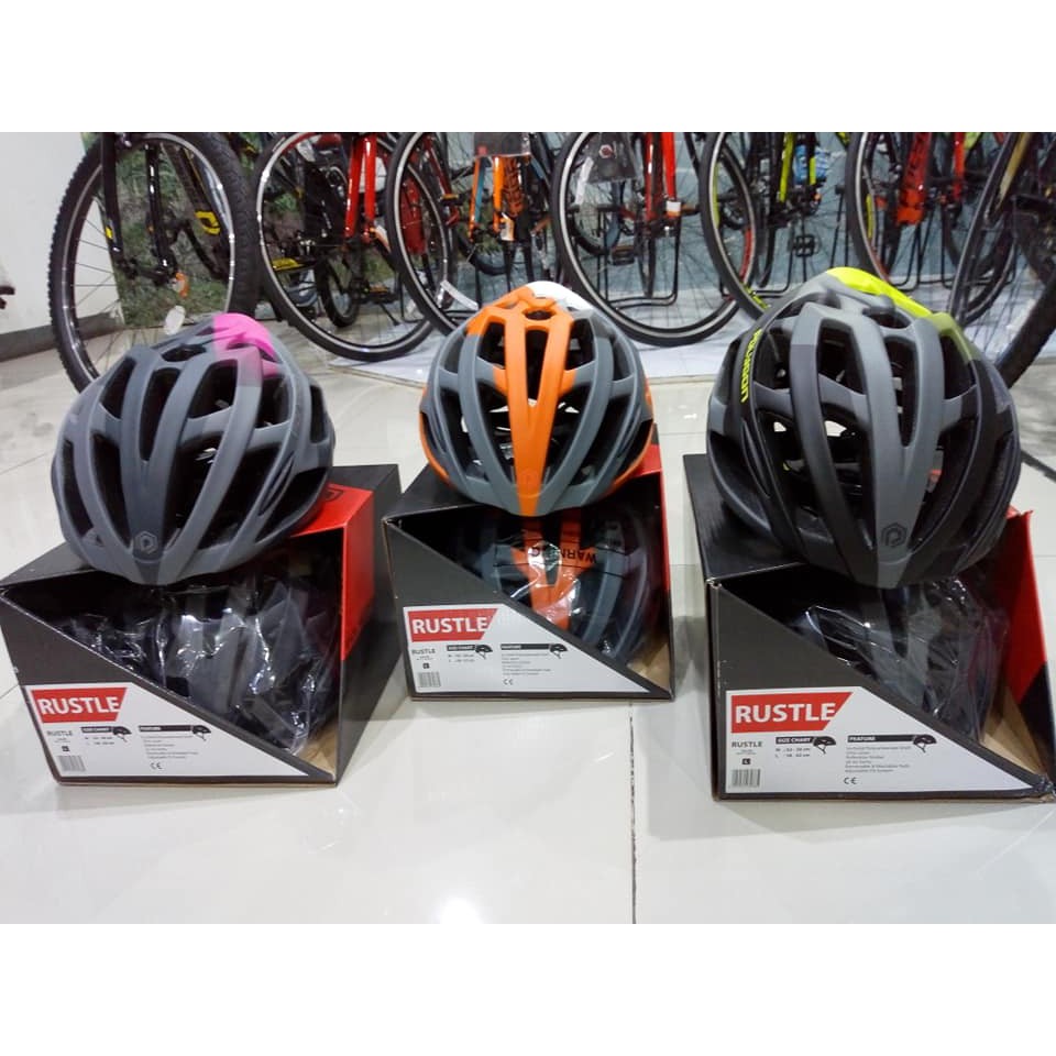 Jual Helmet Helm Sepeda Roadbike Polygon Rustle Original Indonesia 