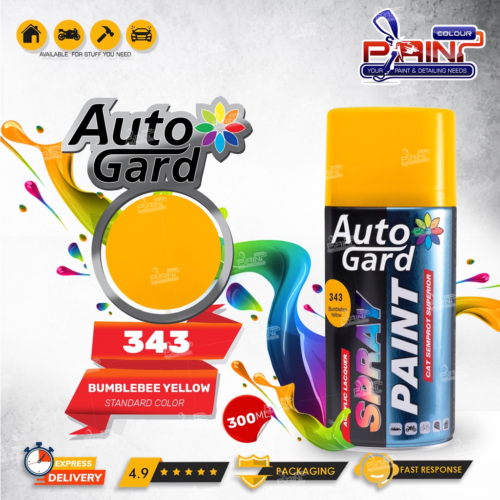 AutoGard Bumblebee Yellow AG-343 Cat Semprot Akrilik Mobil Motor Helm