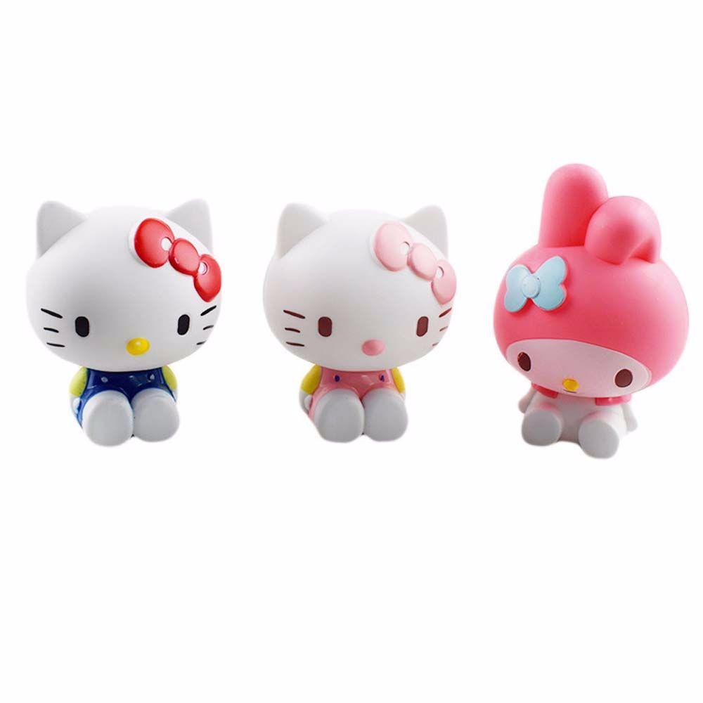 【 ELEGANT 】 Patung Model Koleksi Kartun Lucu My Melody KT Mainan Model Anime Figure Toys