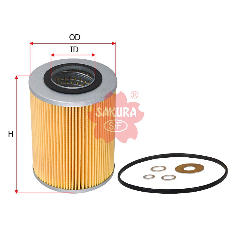 Sakura Oil Filter Oli O-1808 Nissan UD Truck PE6(T), Nissan UD Truck PD6(T), Nissan UD Truck V8, Nis