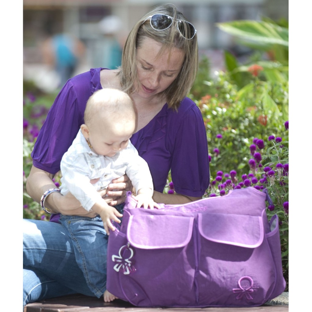 Okiedog Diaper Set Tas Perlengkapan Bayi Okiedog Ungu Purple Diaper Bag Set