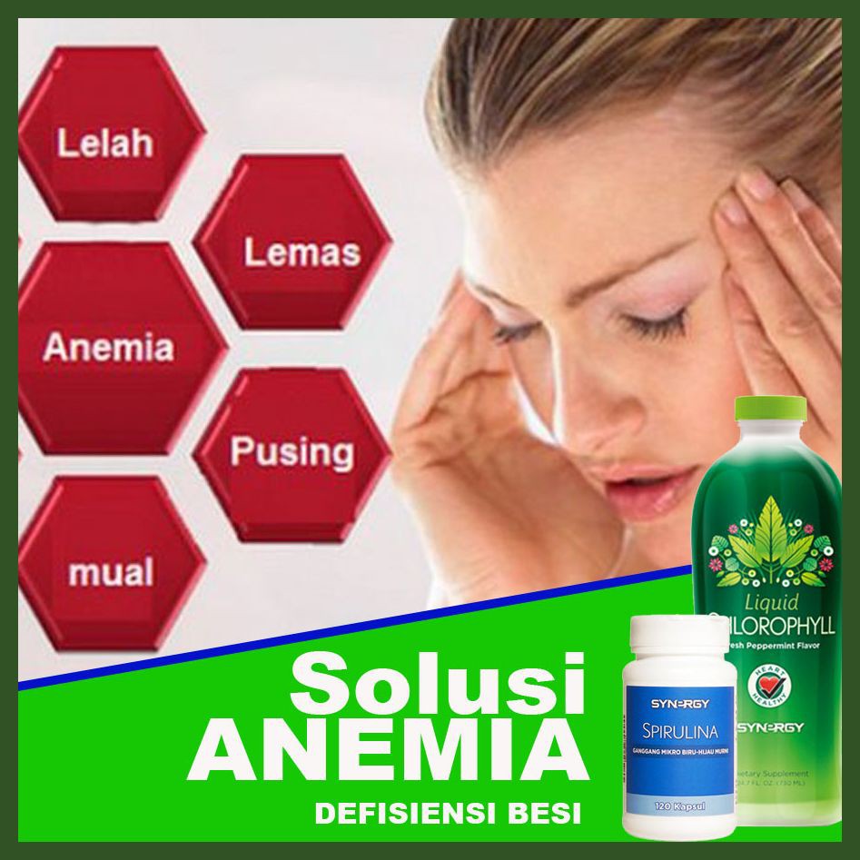 SUPLEMEN/HERBAL Obat Kurang Darah (Klorofil + Spirulina Synergy)