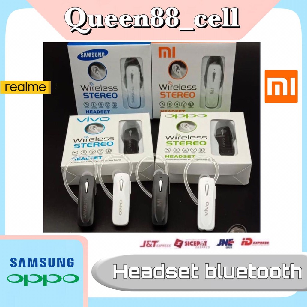 Headset Bluetooth | Handsfree Wireless Samsung, Oppo, Xiaomi &amp; Realme