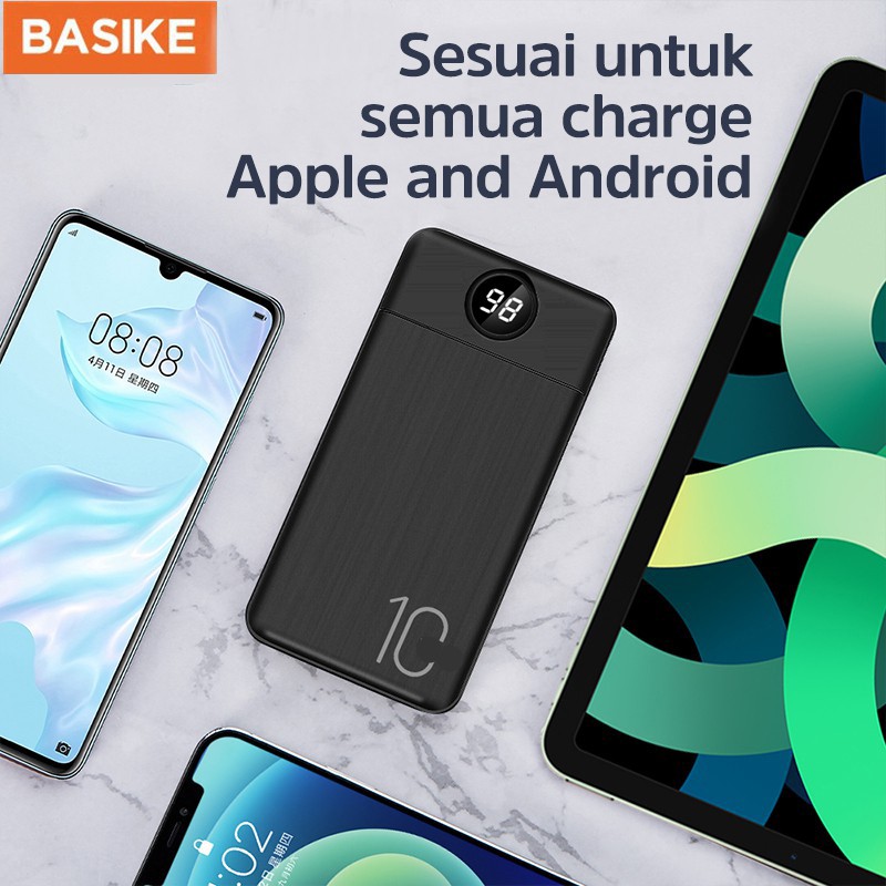 PowerBank 20000mah 10000mah Fast Charging Power Bank Dual Input Port Type C & Micro USB Original Quick Charger Real Capacity mini murah Iphone 13 mini pro max 11 10 8 7 6 xiaomi Samsung Oppo Vivo  iphone xr x hp Realme Redmi infinix Ipad Batteries Ga-2