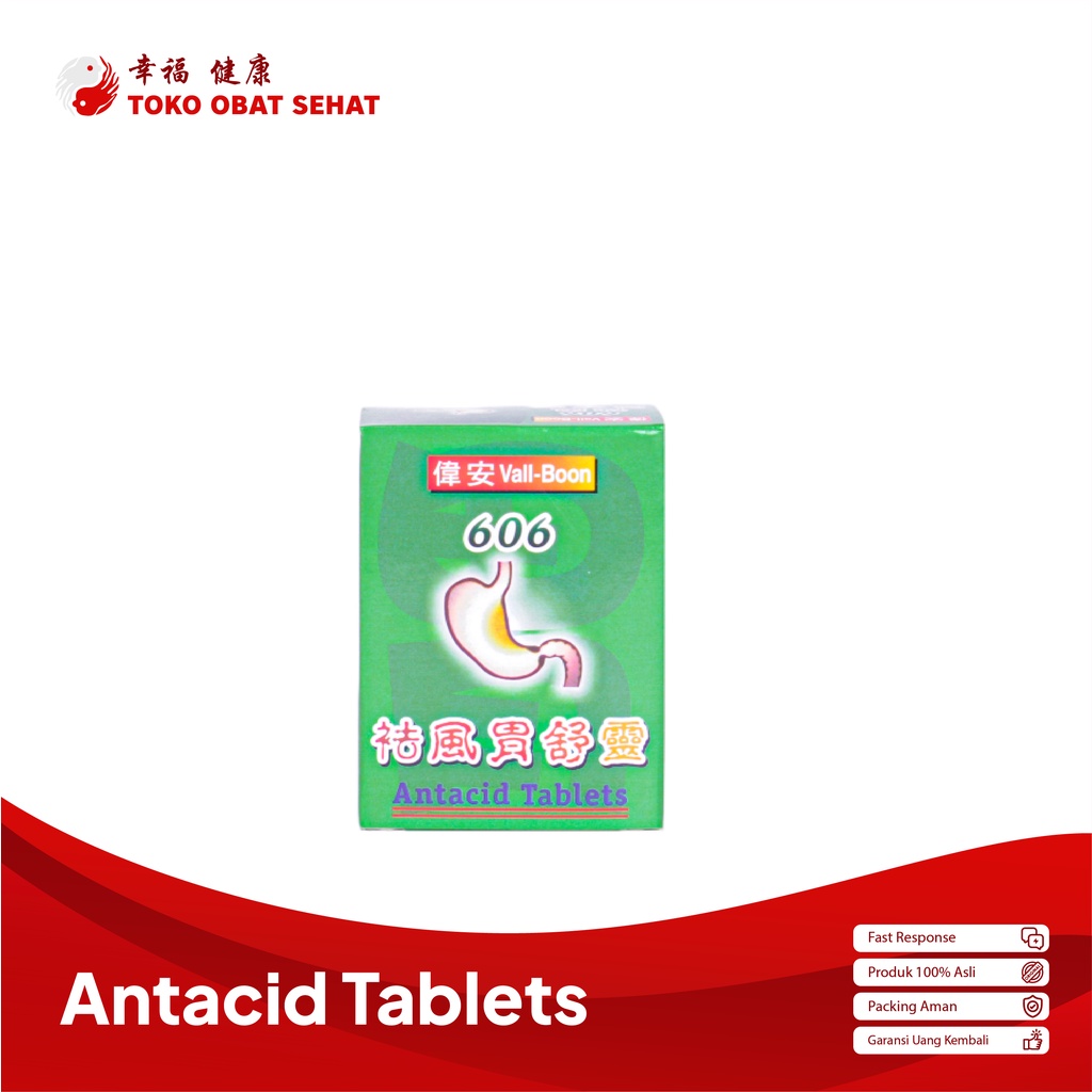 606 ANTACID TABLETS obat maag  - asam lambung - gerd herbal ampuh