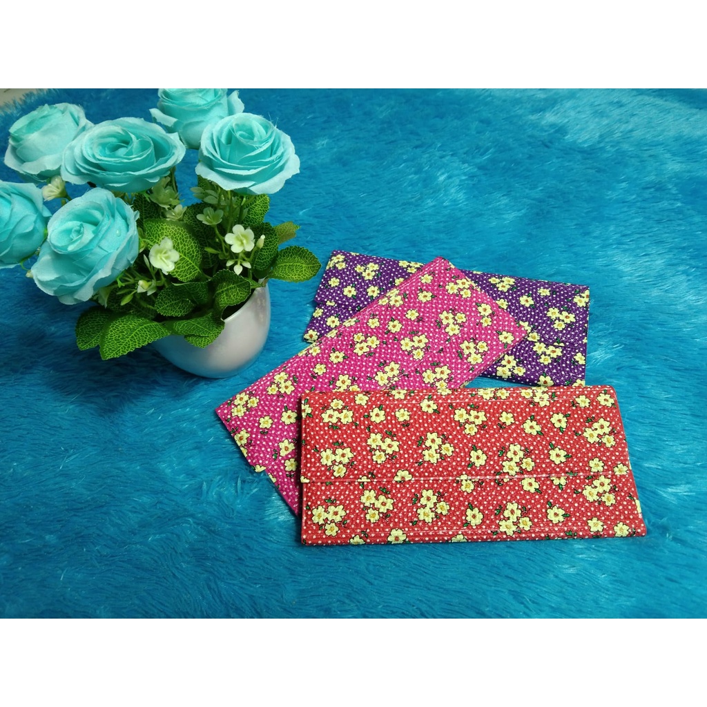 PROMO!!! DOMPET DISIPLIN - DOMPET ORGANIZIER - KEUANGAN BULANAN-MOTIF BUNGA BAHA TIMBUL(PAKE SLOT KARTU)