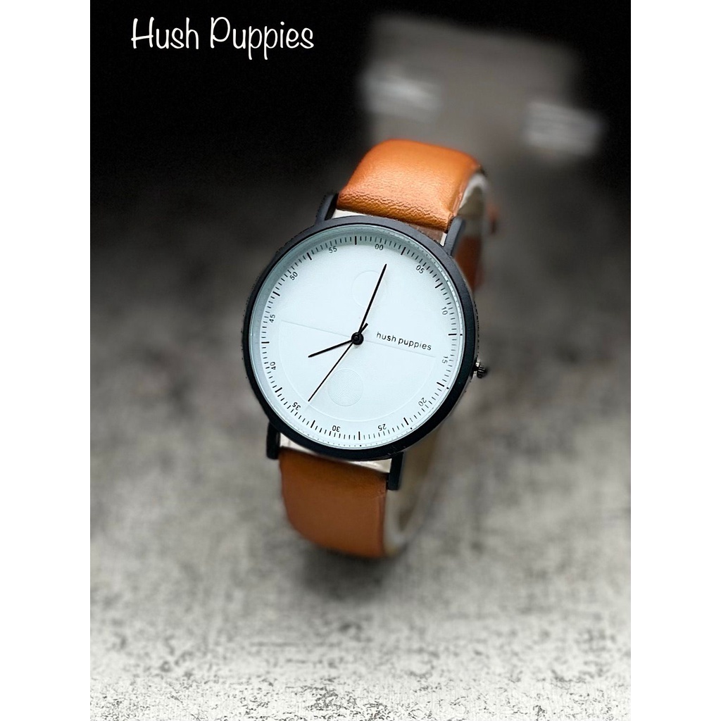 Jam Tangan Wanita Hush Puppies K5185Z Tali Kulit Free Box &amp; Baterai