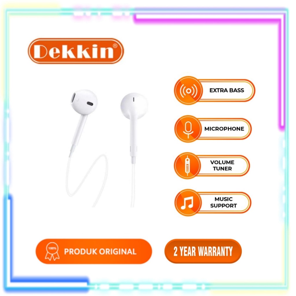 HEADSET EARPHONE DEKKIN DK H01 TYPE C GAMING ORIGINAL + MIC