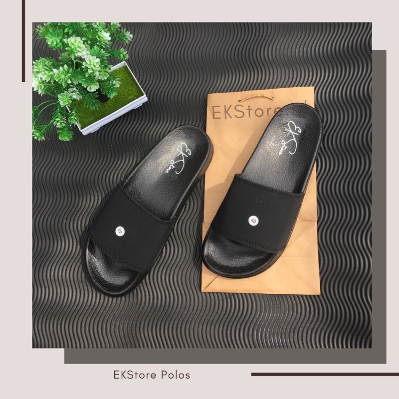 Sandal Selop EKStore Polos Premium size 39-43 Karet Import COD atau Bayar Ditempat Free Paper Bag