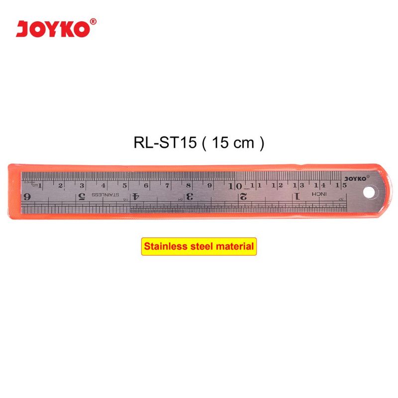 

Penggaris Stainless Steel / Besi JOYKO RL-ST15 15cm (1pc)