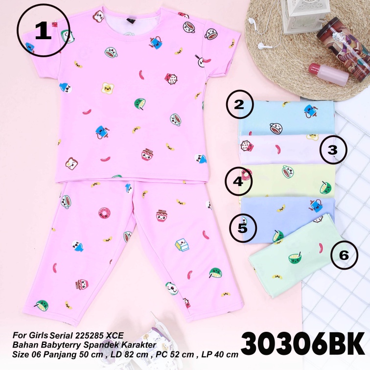 LEMONE 06 30306BK285 Setelan Piyama Baby Doll Kaos Celana panjang anak perempuan laki laki cewek cow