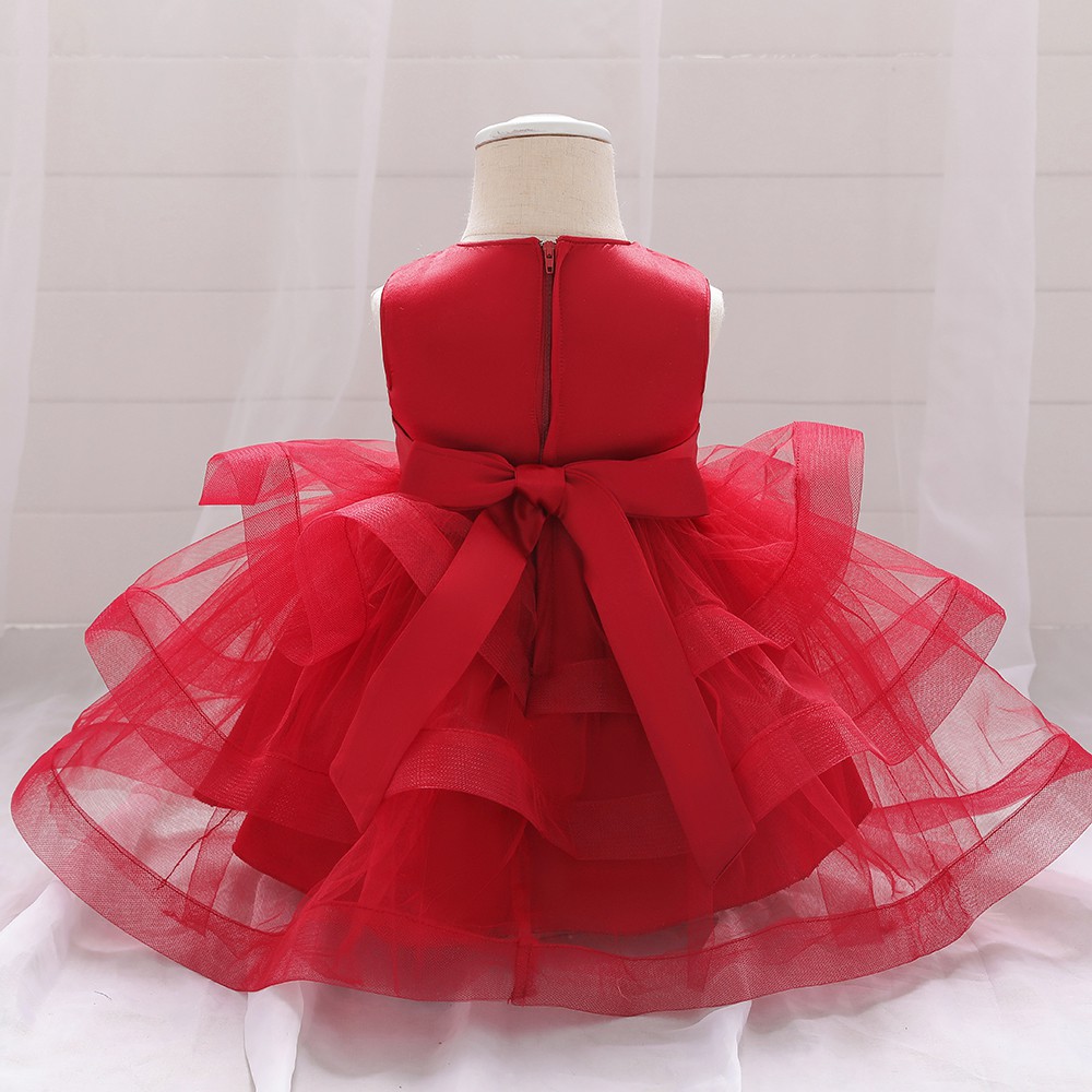 [Brandedbaby] 6M-2T DRESS PESTA BAYI /DRESS ULANG TAHUN / PARTY DRESS BAYI / TUTU BAYI PINK MERAH