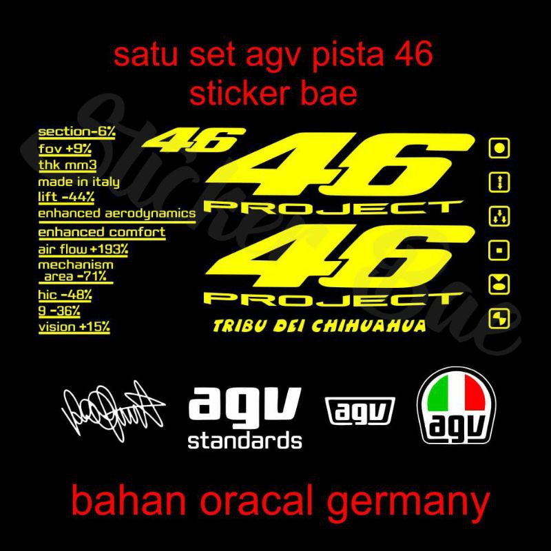 Stiker agv pista GP 46 PROJECT cutting