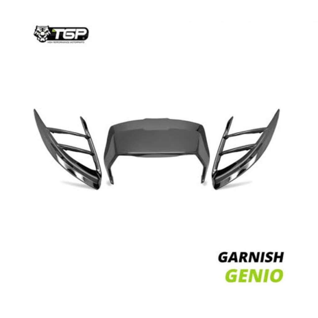 Cover Lampu Depan Model Garnish Genio Honda TGP Black Chrome