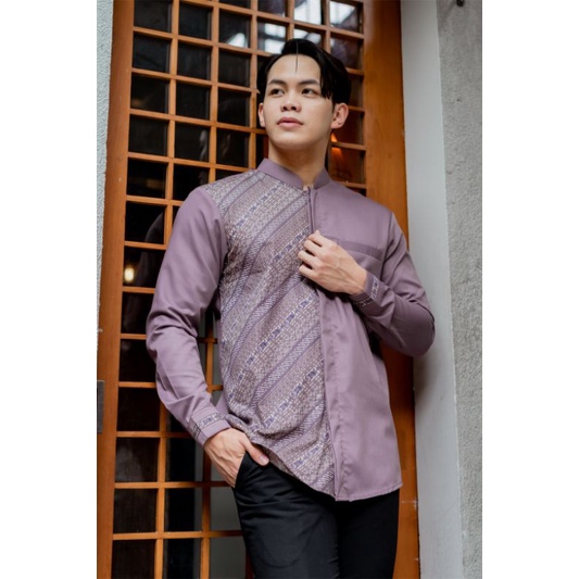 Kemeja Batik Pria NUC.ID Zaki 02 (Dusty Purple)