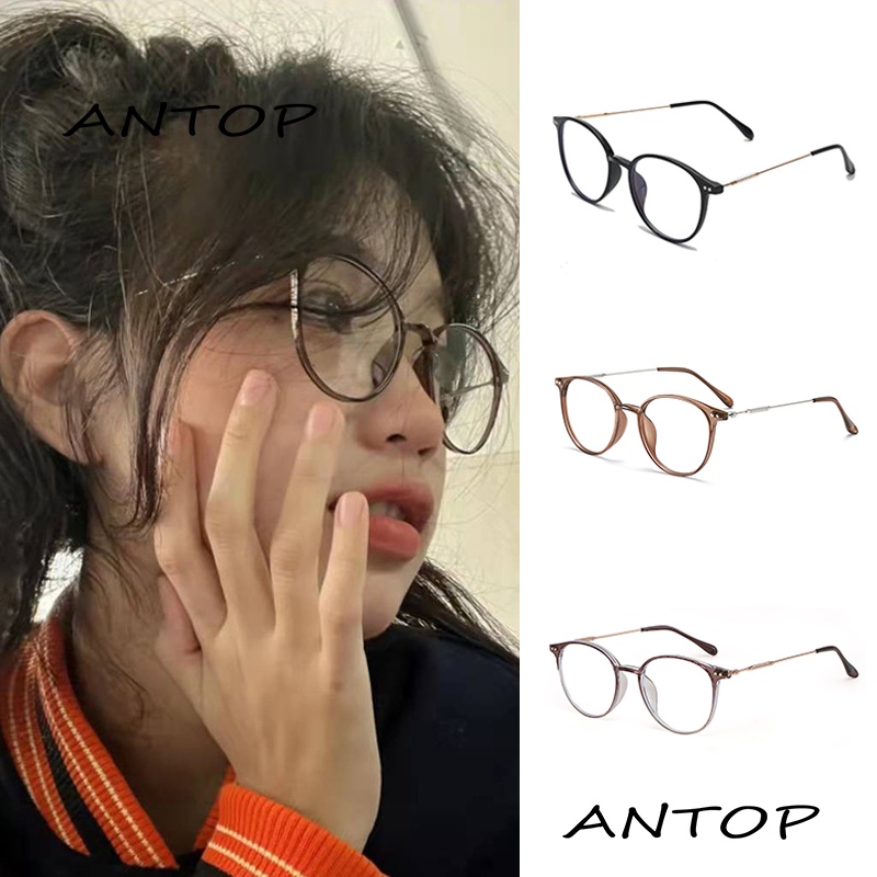 Kacamata Photocromic Metal Bentuk Bulat Bahan /Wanita Pria Fotocromic Kacamata Anti Radiasi Komputer Anti Sinar Matahari Blueray Silau Potocromic Fashion Kaca Mata Versatile Optik Glasses ANTOP