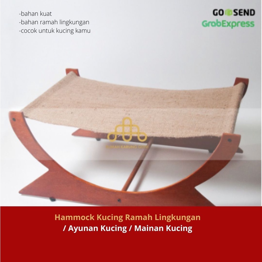 Hammock Kucing Ramah Lingkungan/ Ayunan Kucing/ Mainan Kucing