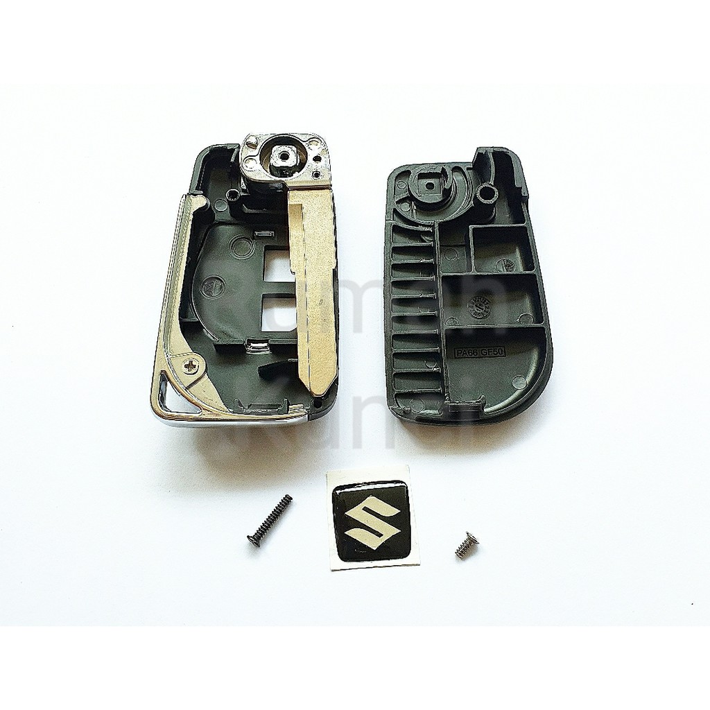 Casing Kunci Lipat Flip Key Suzuki Ertiga APV Swift Xover 2 Tombol + Logo