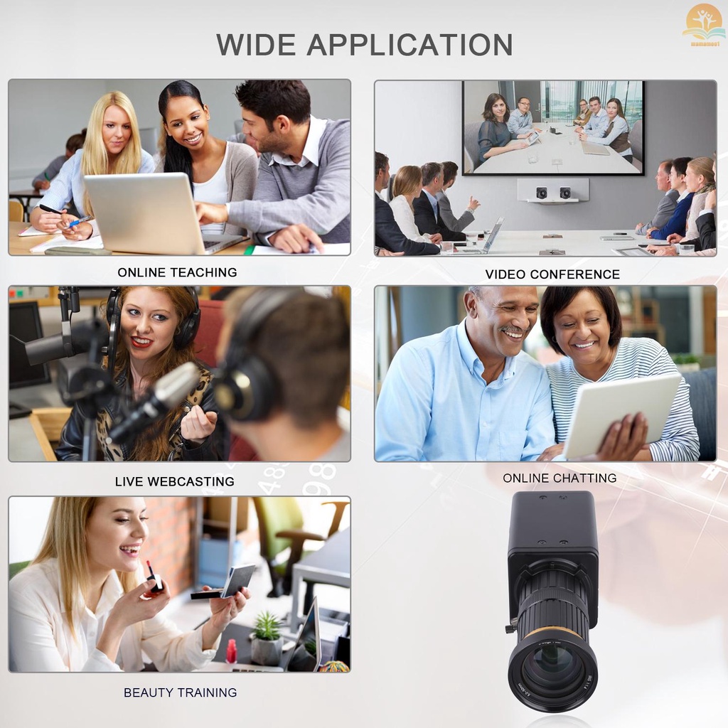 4K HD Camera Computer Camera Webcam 8 Megapixels 10X Optical Zoom 60 Degree Wide Angle Manual Focus Auto Exposure Compensation with Microphone Tripod USB Plug &amp; Play for Video Conference Online Teaching Chatting Live Webcasting