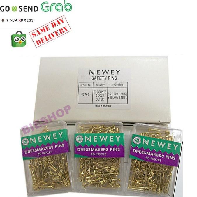 

Safety Pin Peniti Newey Kecil Kuning Emas 19Mm 42P05 Box Isi 24 Mika Terbaru