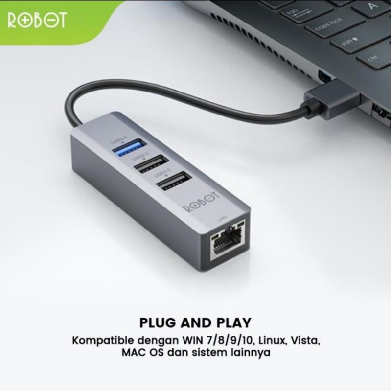 Robot HEA100 Usb Lan 10/100Mbps With Usb 3.0/2.0 - Robot Lan Ethernet