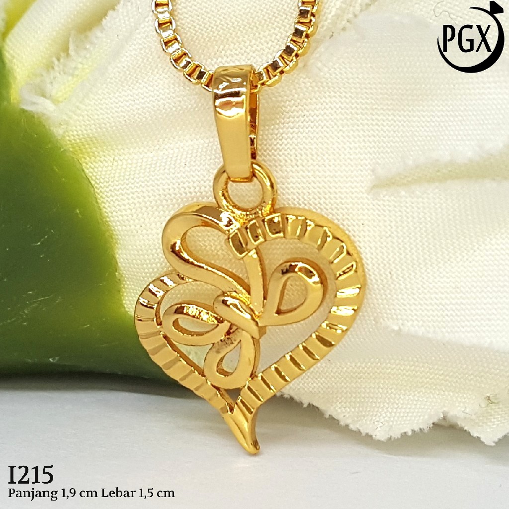 PGX Liontin Kalung Xuping Wanita Perhiasan Lapis Emas Aksesoris Fashion - I215