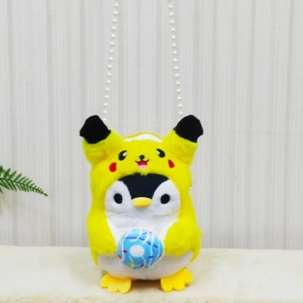 Tas Slempang boneka pinguin pokemon selempang anak Mutiara dompet baby