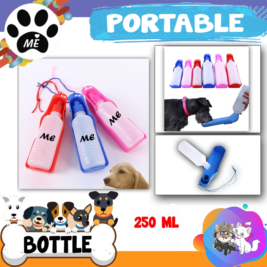 Pet Bottle &quot;PORTABLE 250ML&quot; Botol Minum Cat Dog