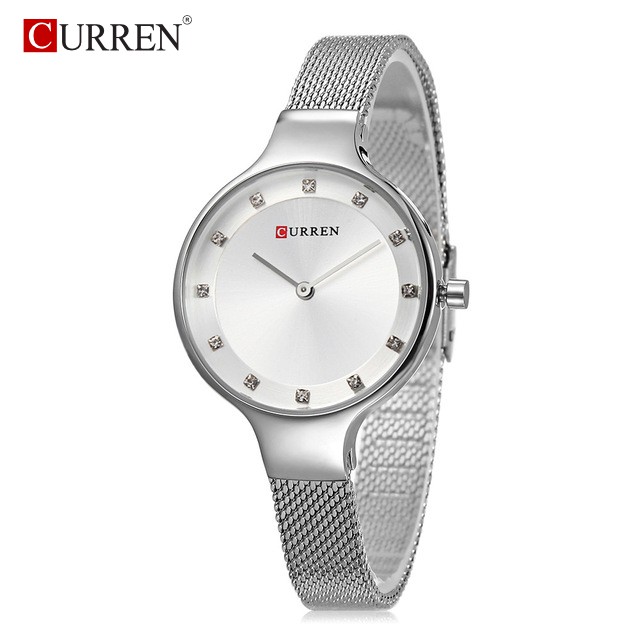 CURREN 9008 Jam Tangan Wanita Analog Stainless Steel Adjustable Clasp WATCHKITE WKOS