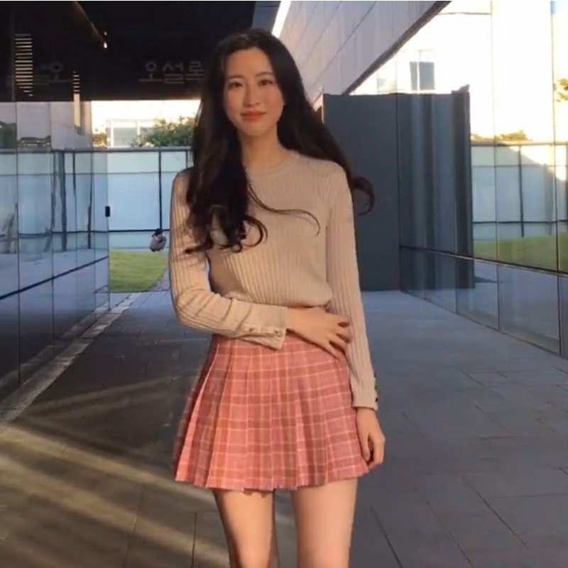 [PROMO] Mini Skirt / Rok Pendek / Rok Kotak Pendek Korea Jepang Ulzzang kawai Rok sekolah korea Flan